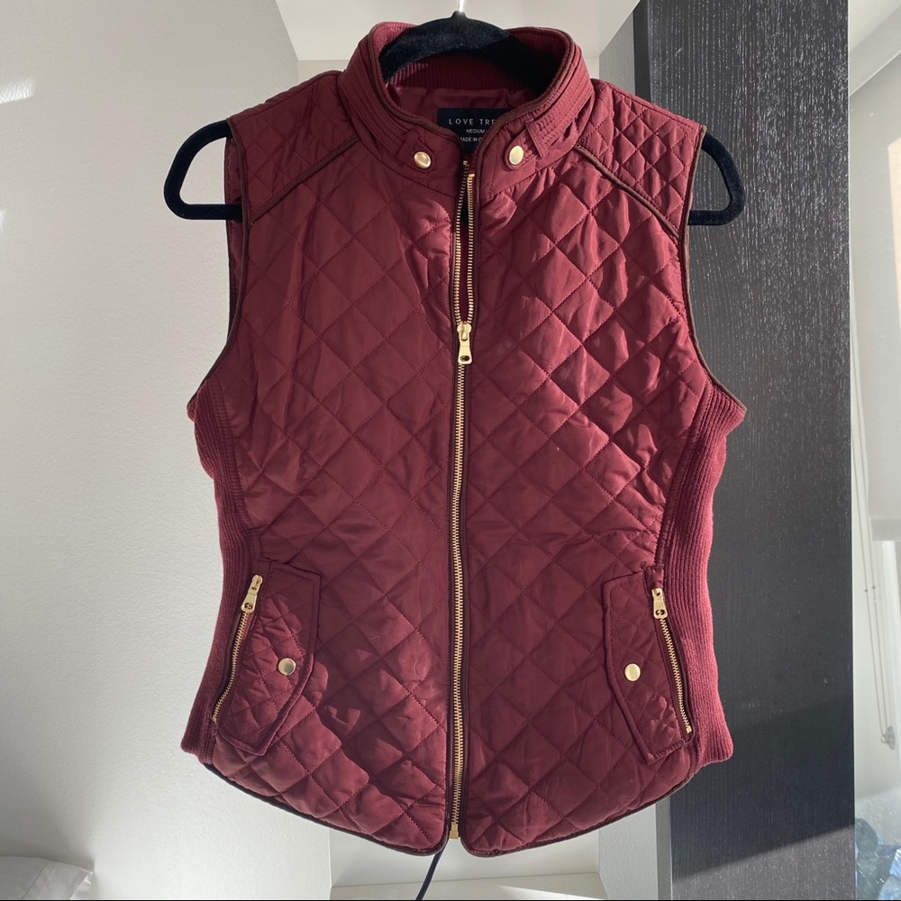 Love Tree Winter Dark Purple Vest